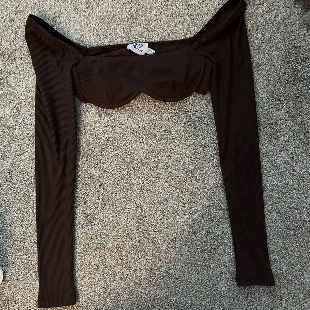 Princess Polly long sleeve crop top